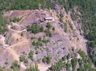 Aerial view of the mine