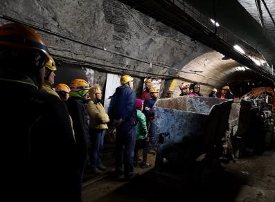 guided tour of the Cogne mine