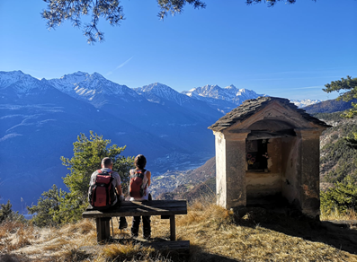 Sosta lungo la mulattiera verso Nissod