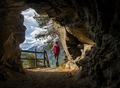 the exit from the tunnel