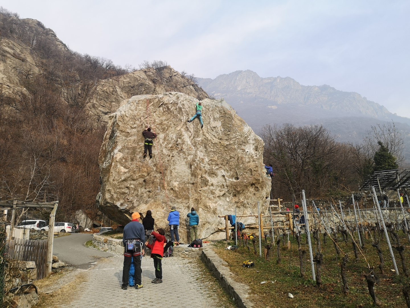 Kletterblock entlang des Balteo Trail (Etappe 4)