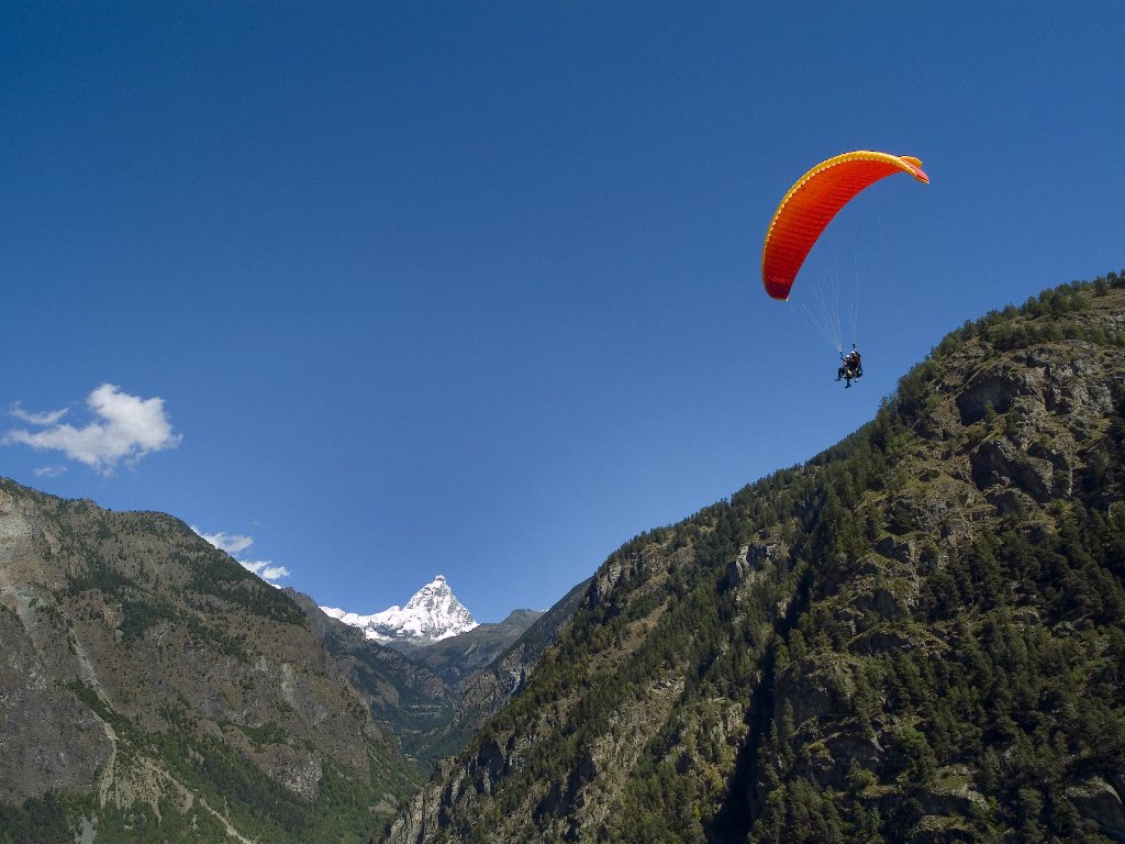 Paragliding flight