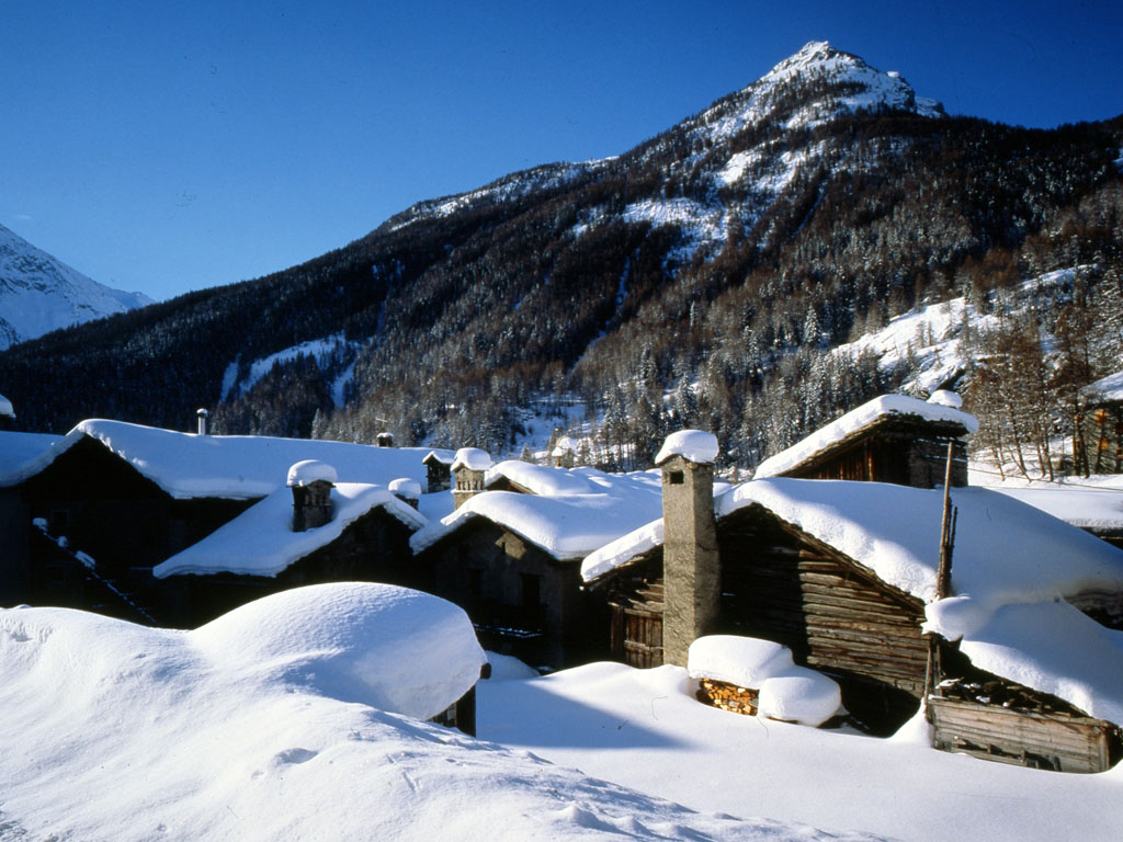 Paesaggio invernale di Cogne