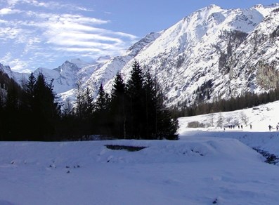 veduta invernale e valnontey