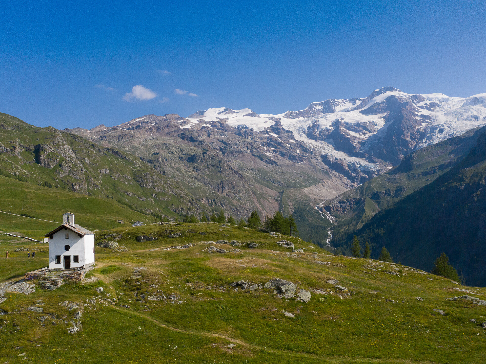 Vista sul Monte Rosa da Sant'Anna