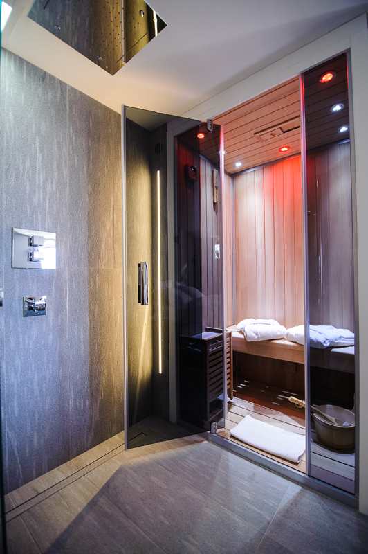 particolare area sauna