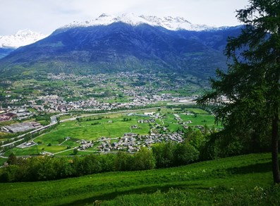 Panorama di Pollein