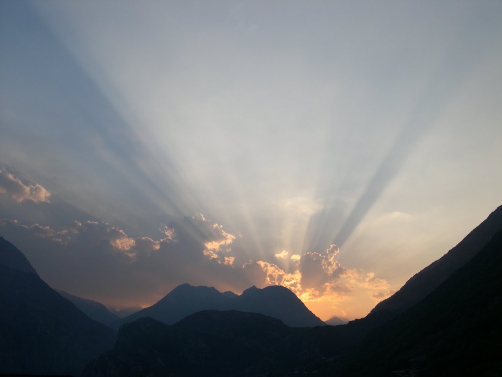 Coucher de soleil à Pont-Saint-Martin