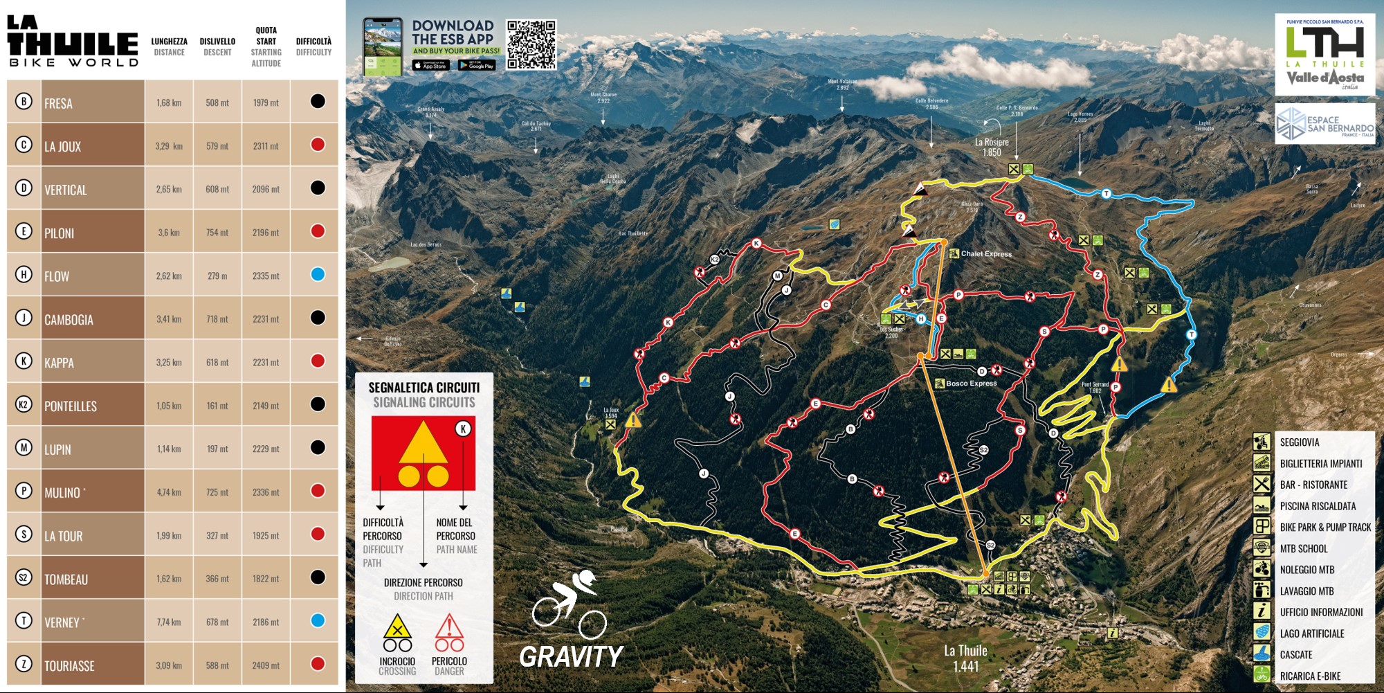 Mappa gravity La Thuile 2023