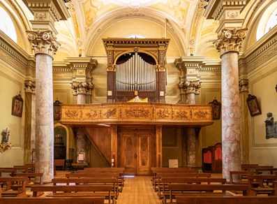 tribune de choeur et orgue - église de Brusson