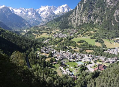 Veduta del Monte Bianco