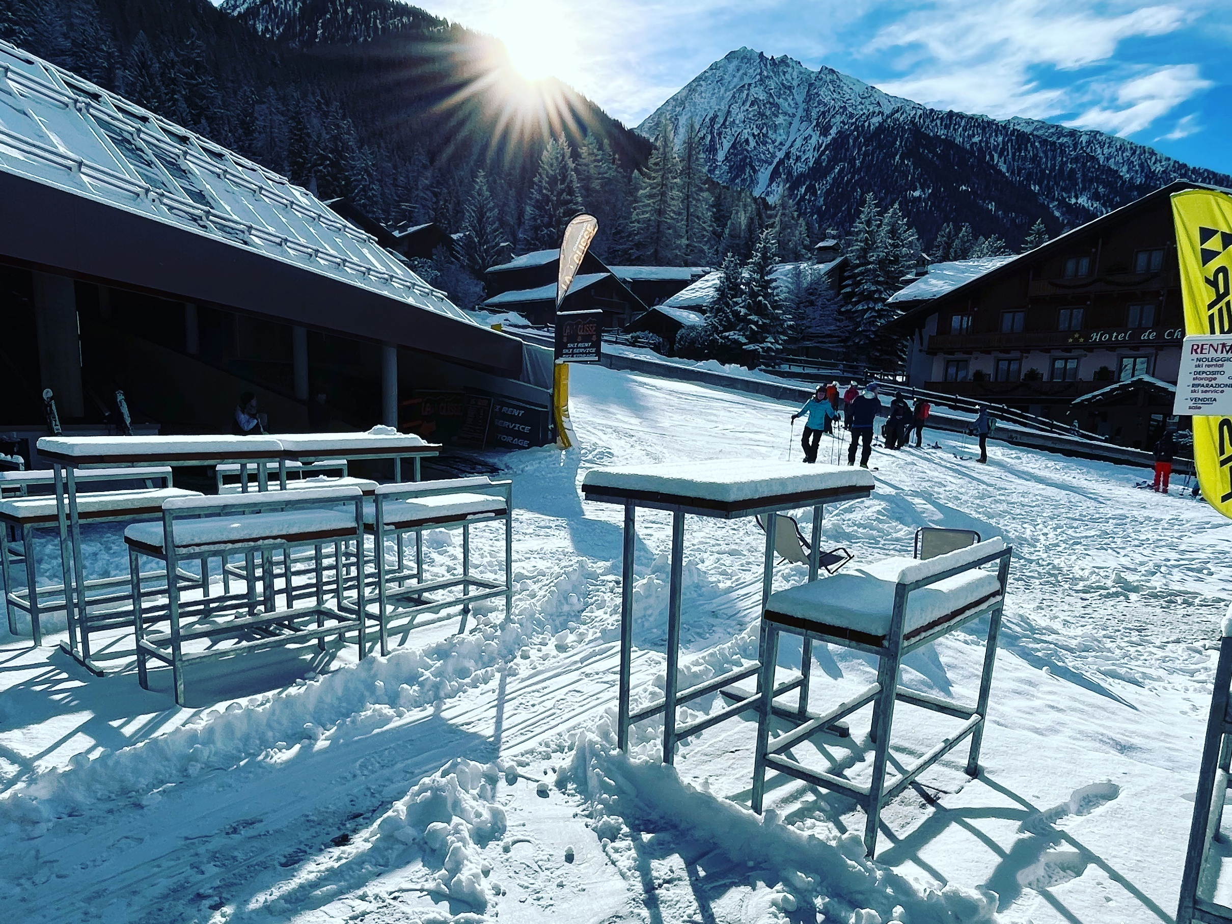 Dehors invernale del bar