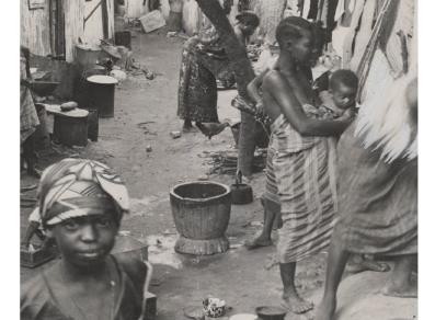 Nigeria, courtyard of a house