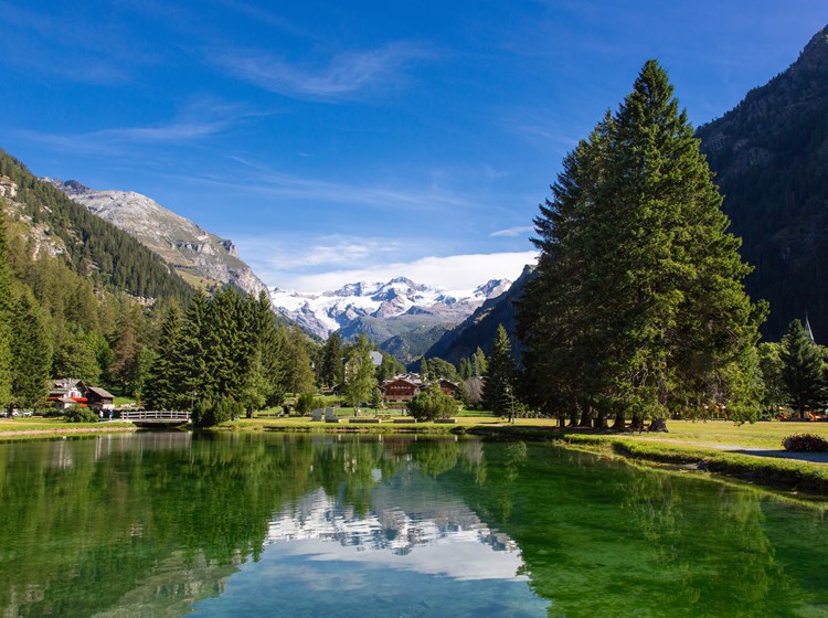 The Gover lake and the Monte Rosa