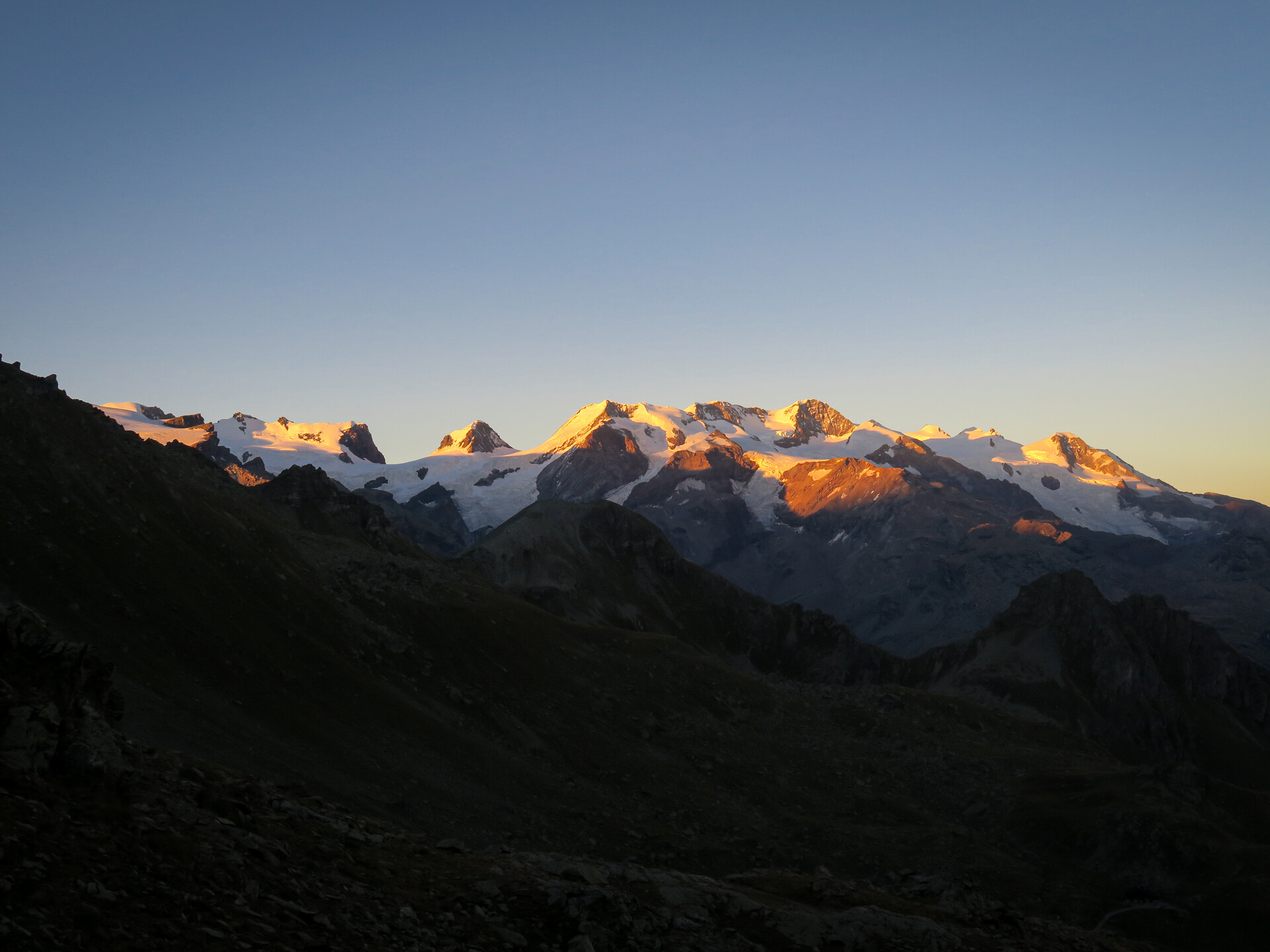Tramonto sul Monte Rosa