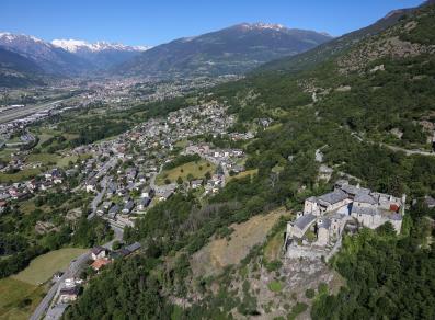 Panorama de Quart y Aosta