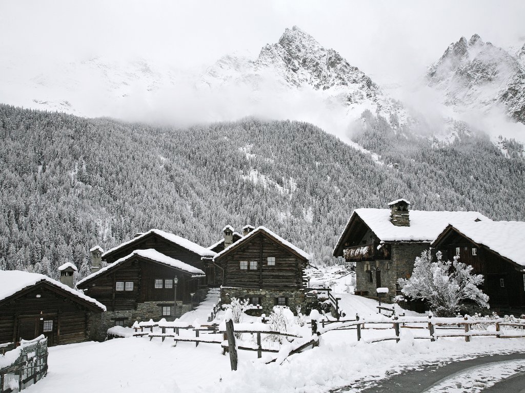 Paesaggio invernale di Valsavarenche