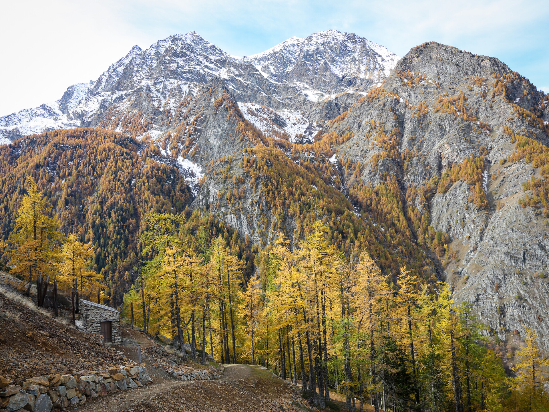Vue de la mine de Servette - Automne