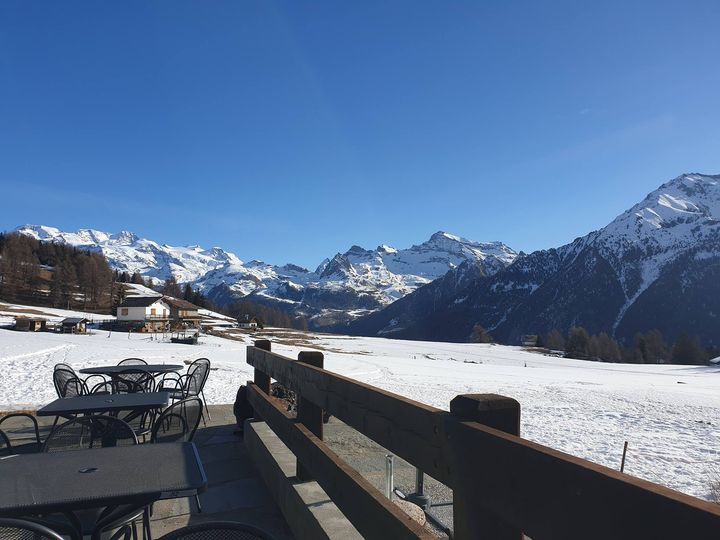 Panorama invernale dal ristorante