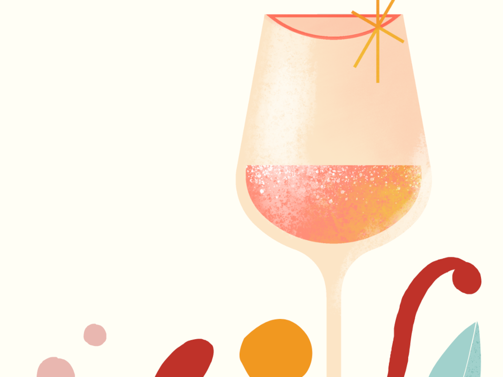 calice di vino stilizzato