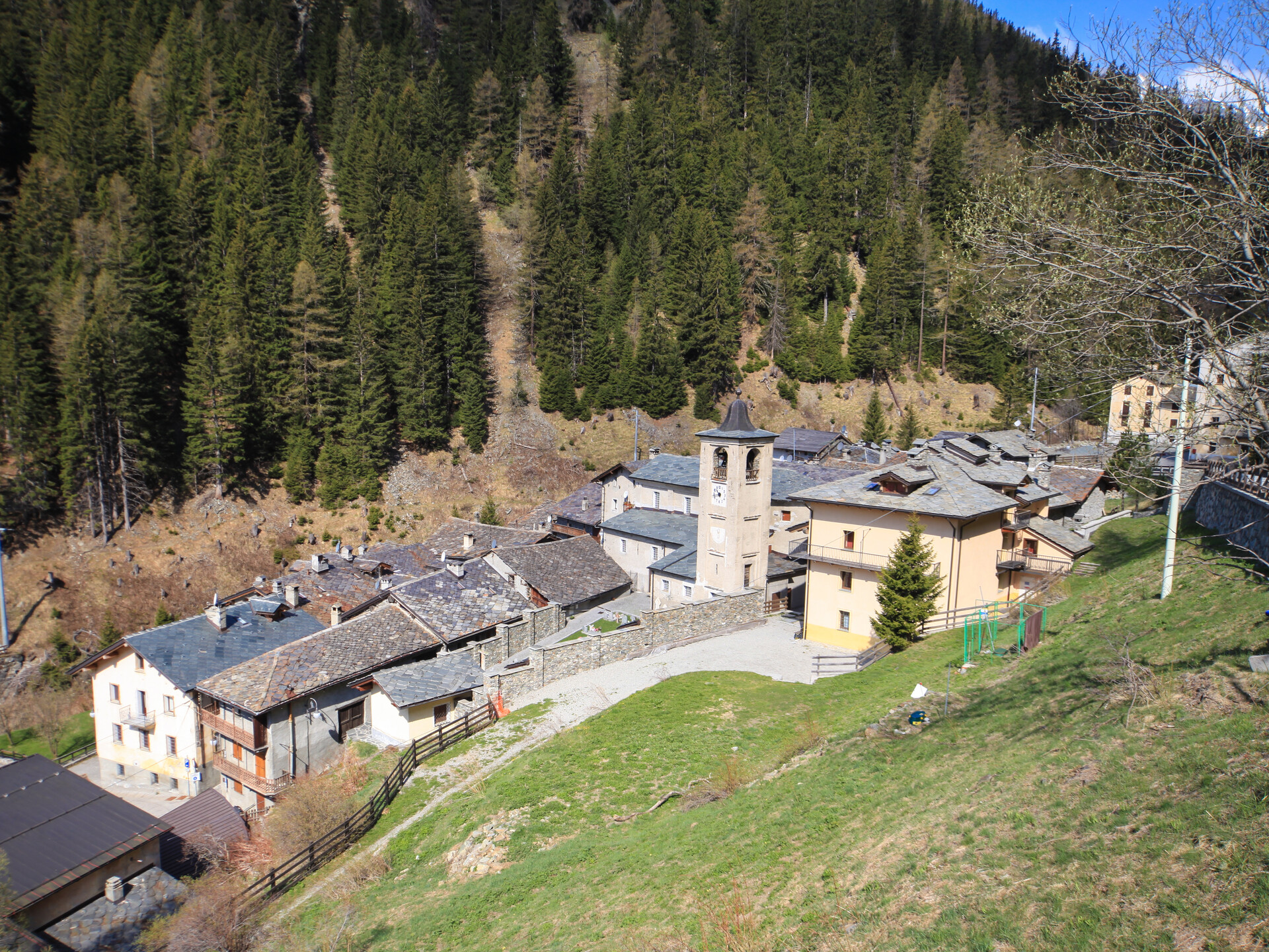 Le bourg de Saint-Rhémy