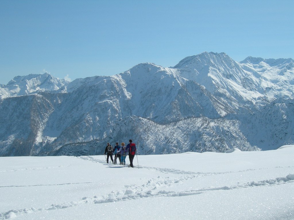 In valle di Champorcher con le racchette da neve