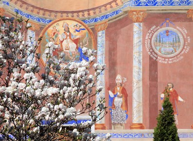 Facciata della chiesa di Saint-Léger