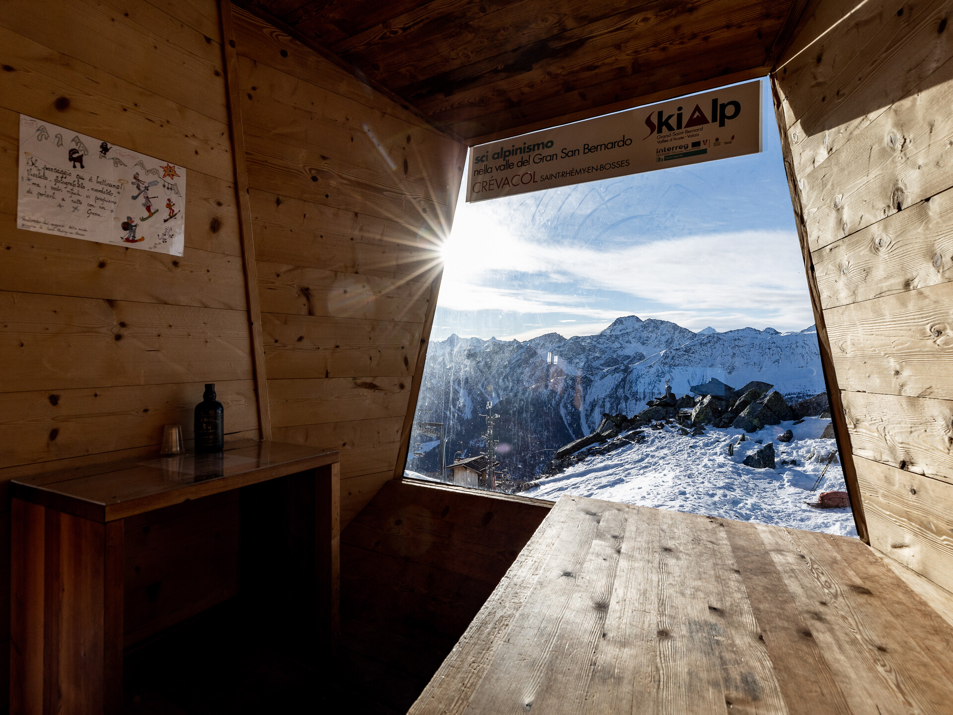 l'intérieur du bivouac