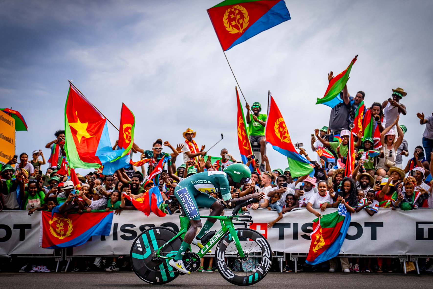 Ph Credits: Joris Knapen 
Ciclista Biniam Girmay 