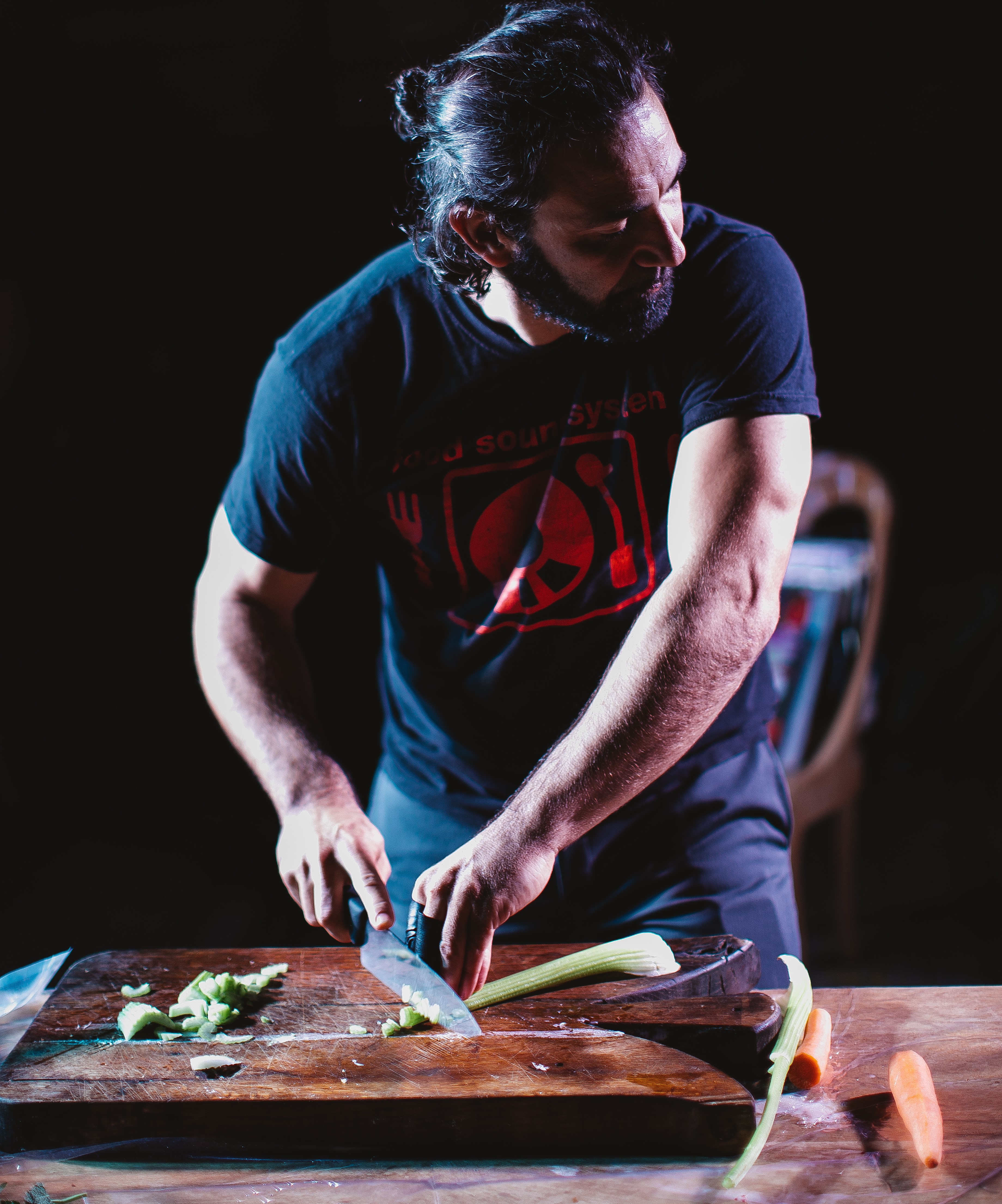 cutting pasta