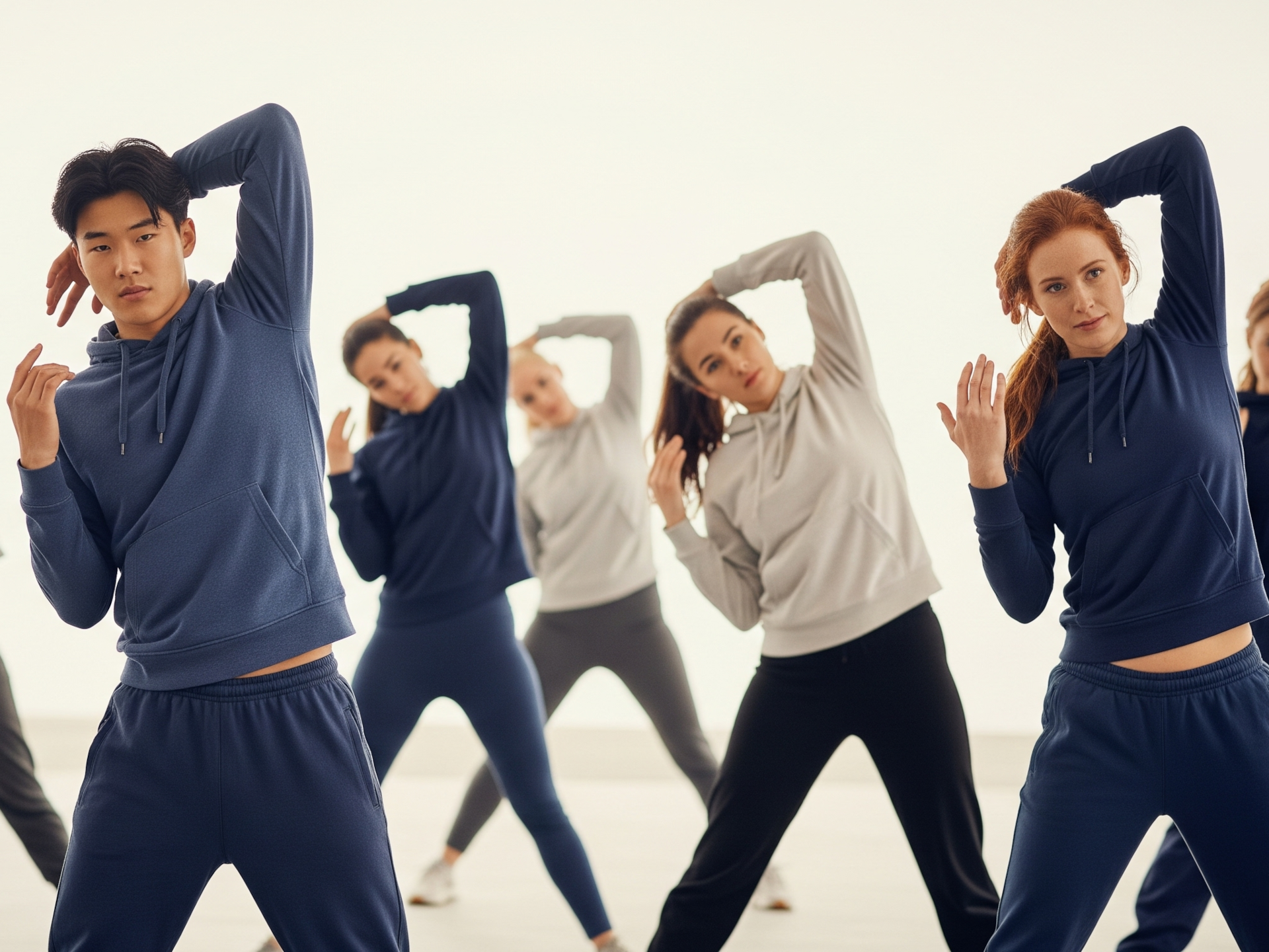 persone che fanno stretching