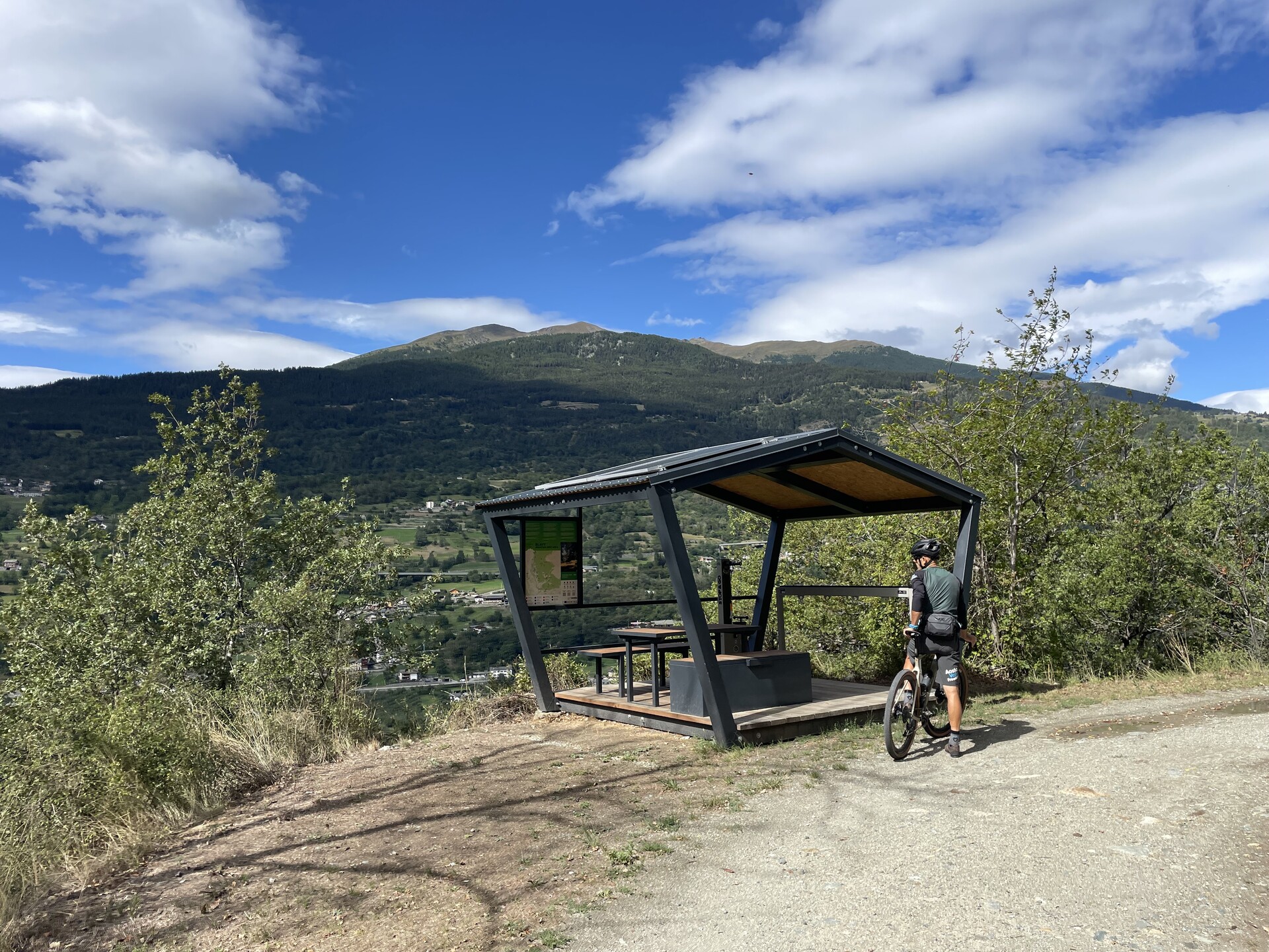 Mountain bike lungo il ru Pompillard