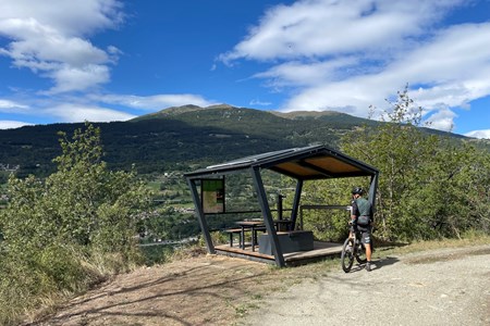 Mountain bike lungo il ru Pompillard