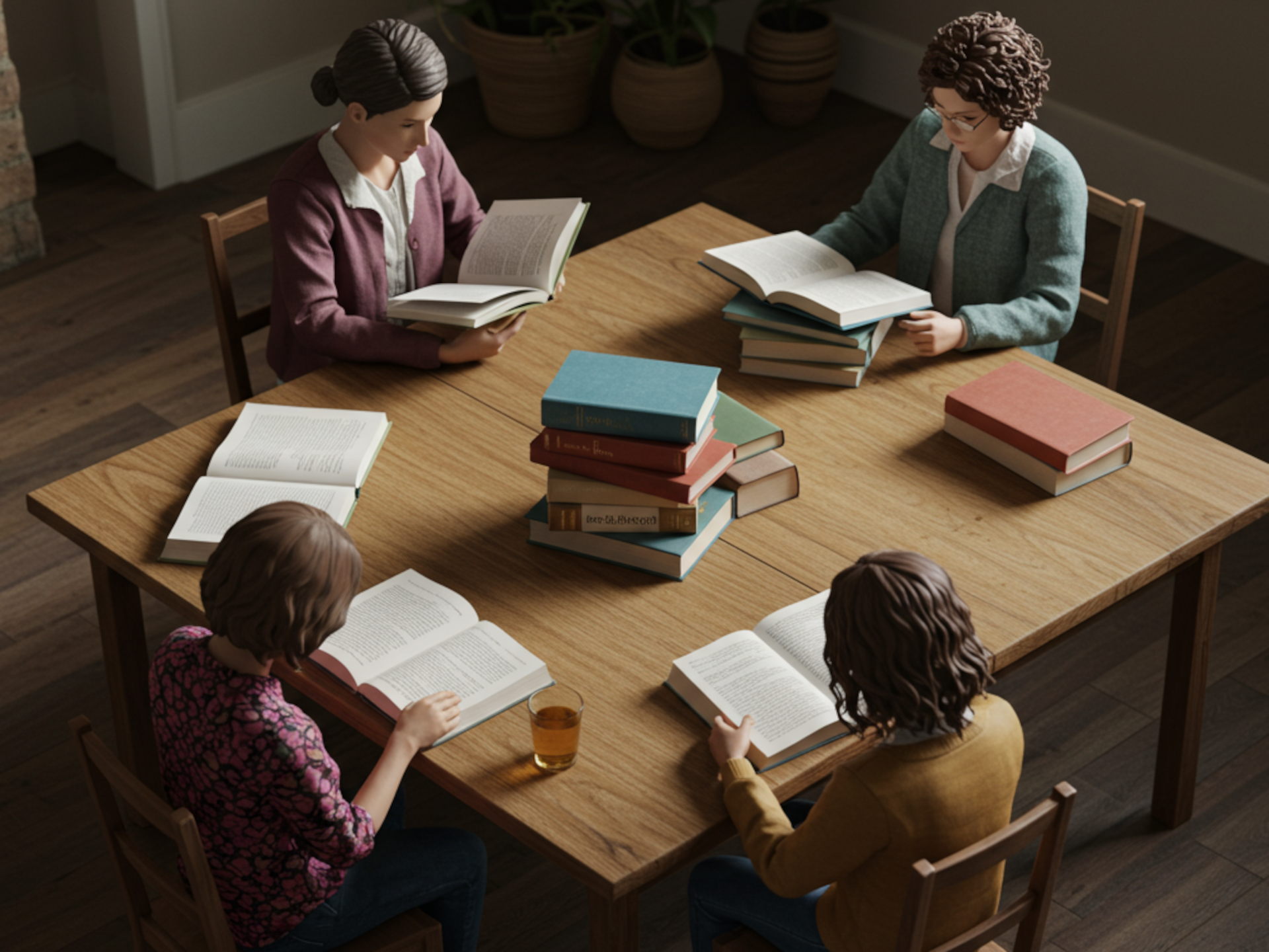 persone intente nella lettura