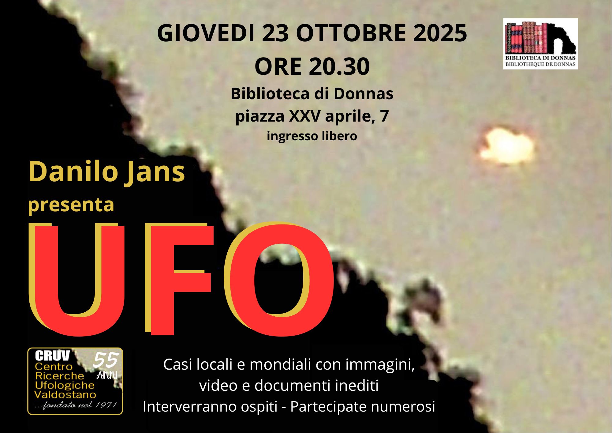 Locandina serata UFO
