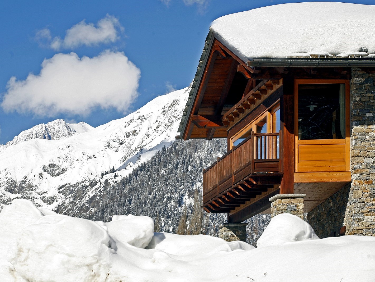 Les Combes – Außenbereich im Winter