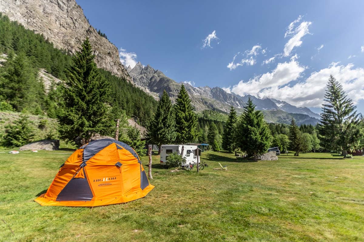 Camping Monte Bianco La Sorgente  - zone tentes
