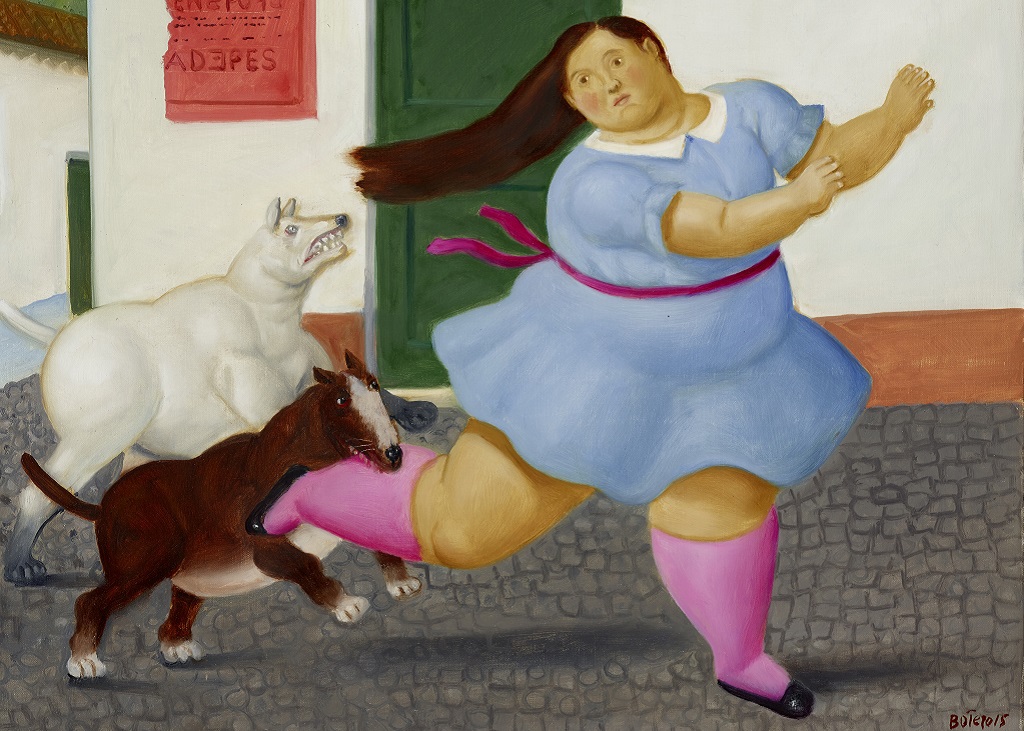 Botero - Girl bitten by a dog