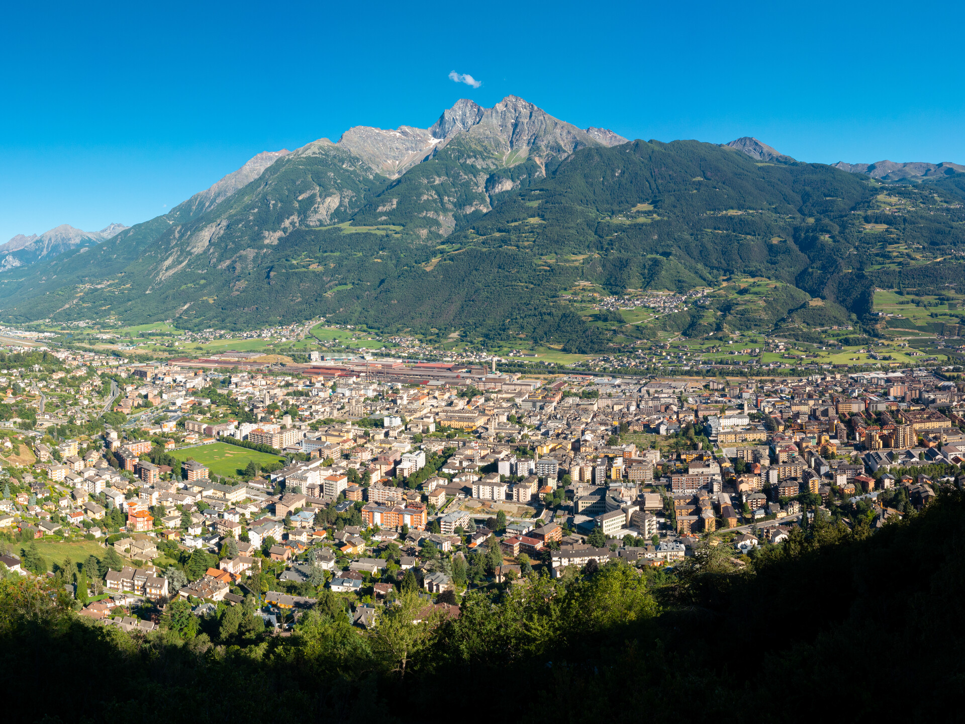Vista de la ciudad de Aosta