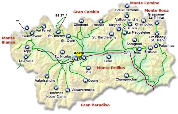 Mapa de la región y webcams